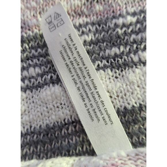 Aeropostale Duster Sweater Juniors XL Striped Lightweight Long Pink White‎ Gray - Picture 11 of 13